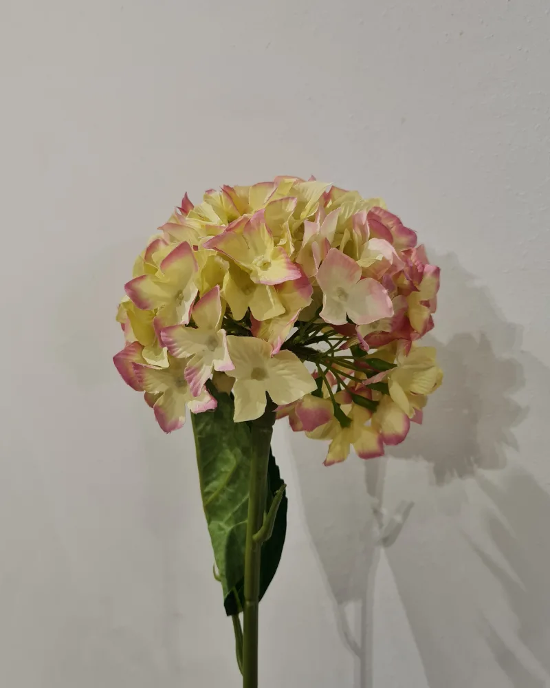 Artificial Flower Hydrangea Pink Yellow #52106
