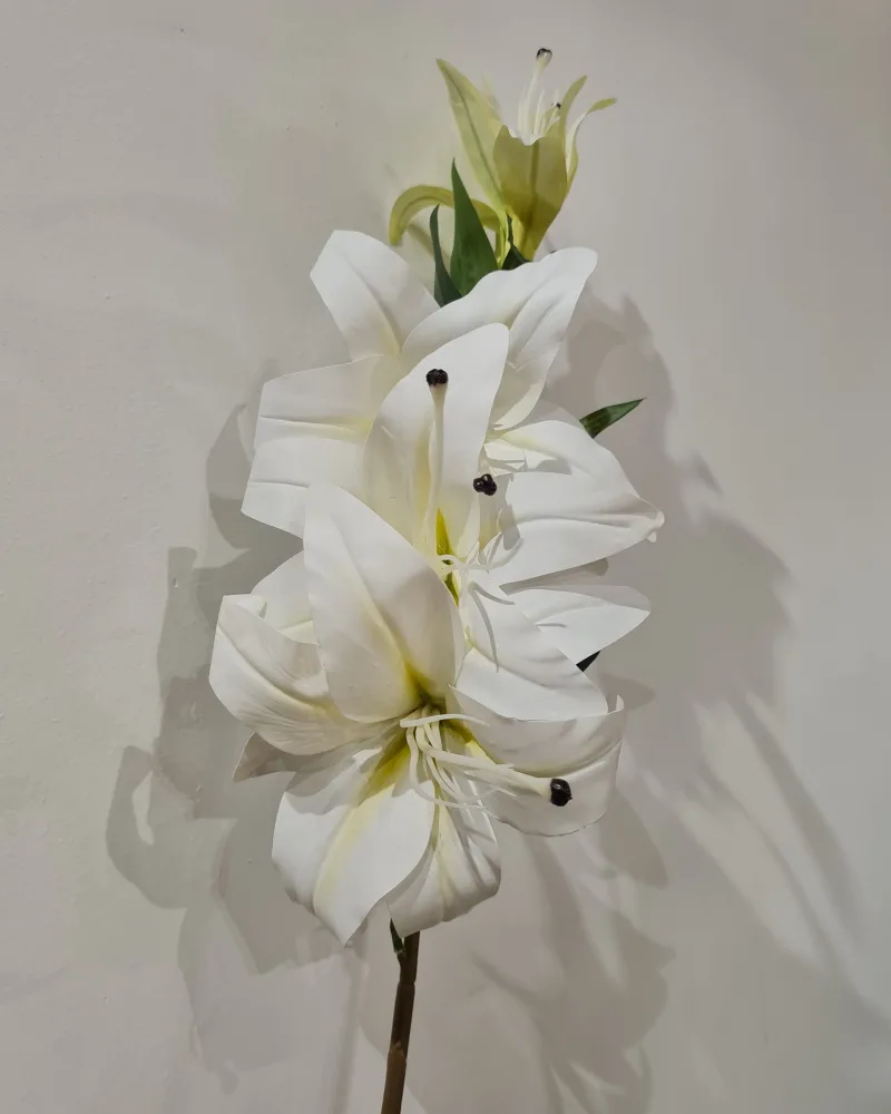 Artificial Flower Lilium White #50044