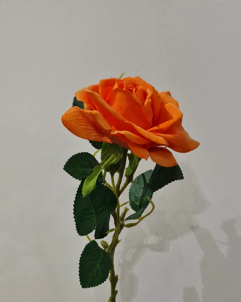 Artificial Flower Rose Orange #50778