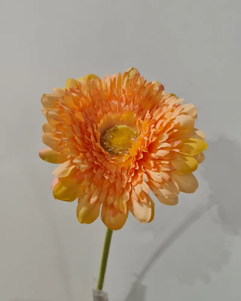 Artificial Flower Gerbera Peach shade Orange #50571