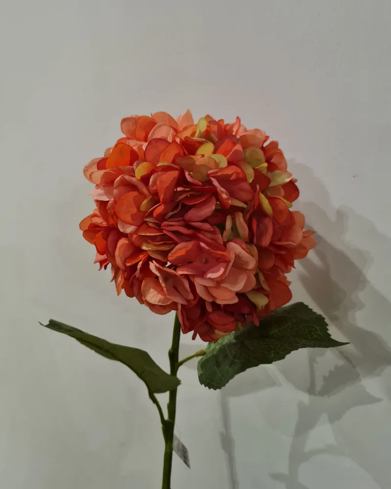 Artificial Flower Hydrangea Orange #50579