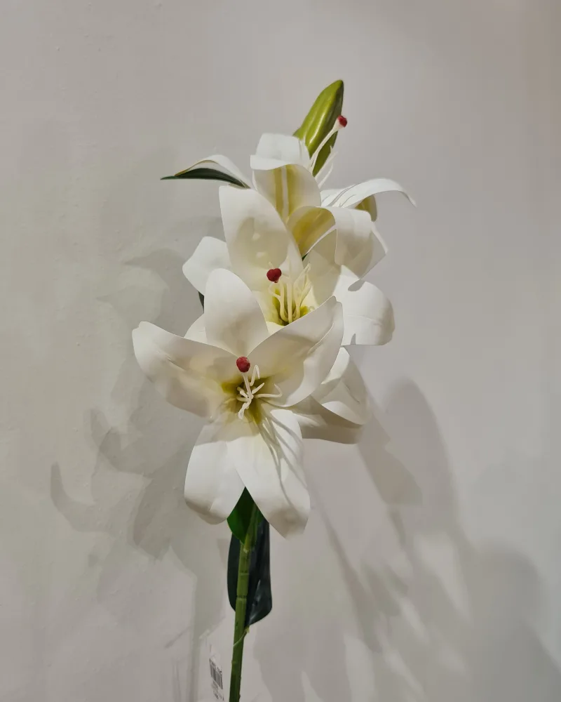 Artificial Flower Lilium White #50323