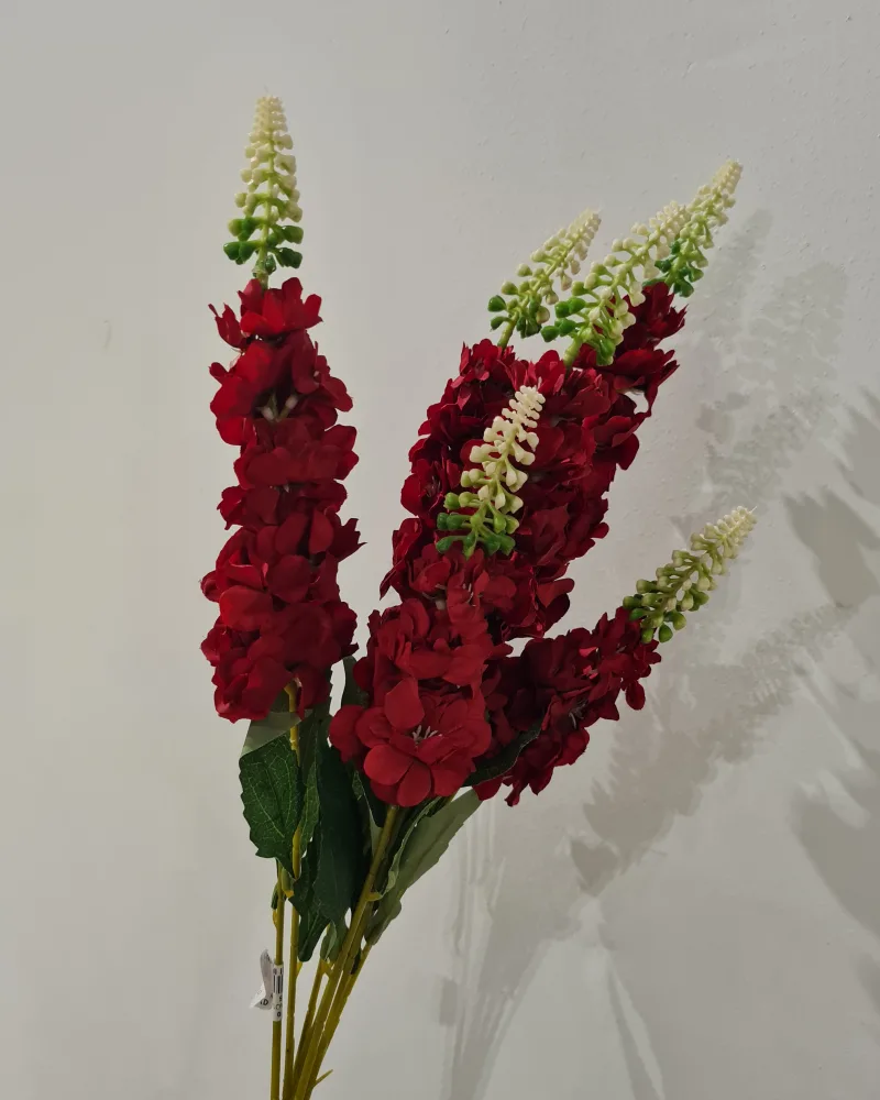 Artificial Flower Delphinium Dark Red #52015
