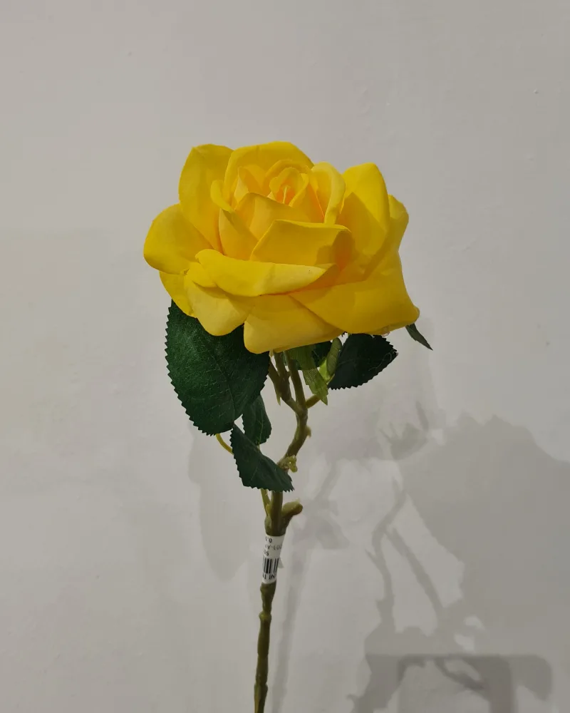 Artificial Flower Rose Yellow #50778