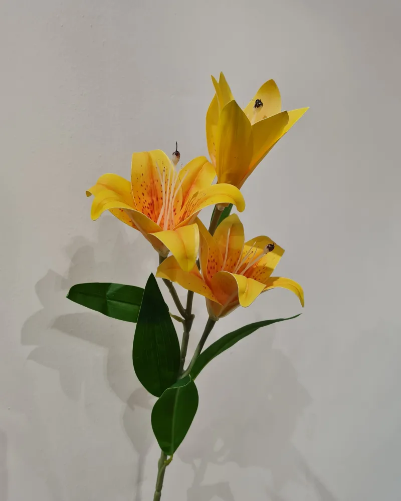 Artificial Flower Lilium Yellow #53470