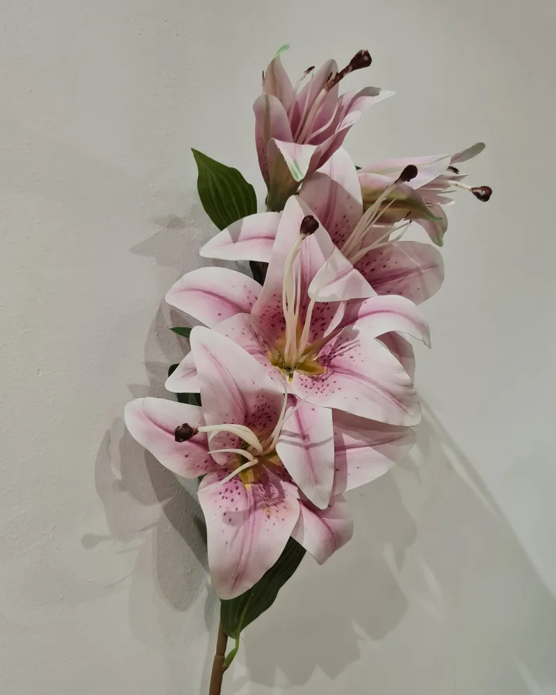 Artificial Flower Lilium Light Pink #50044