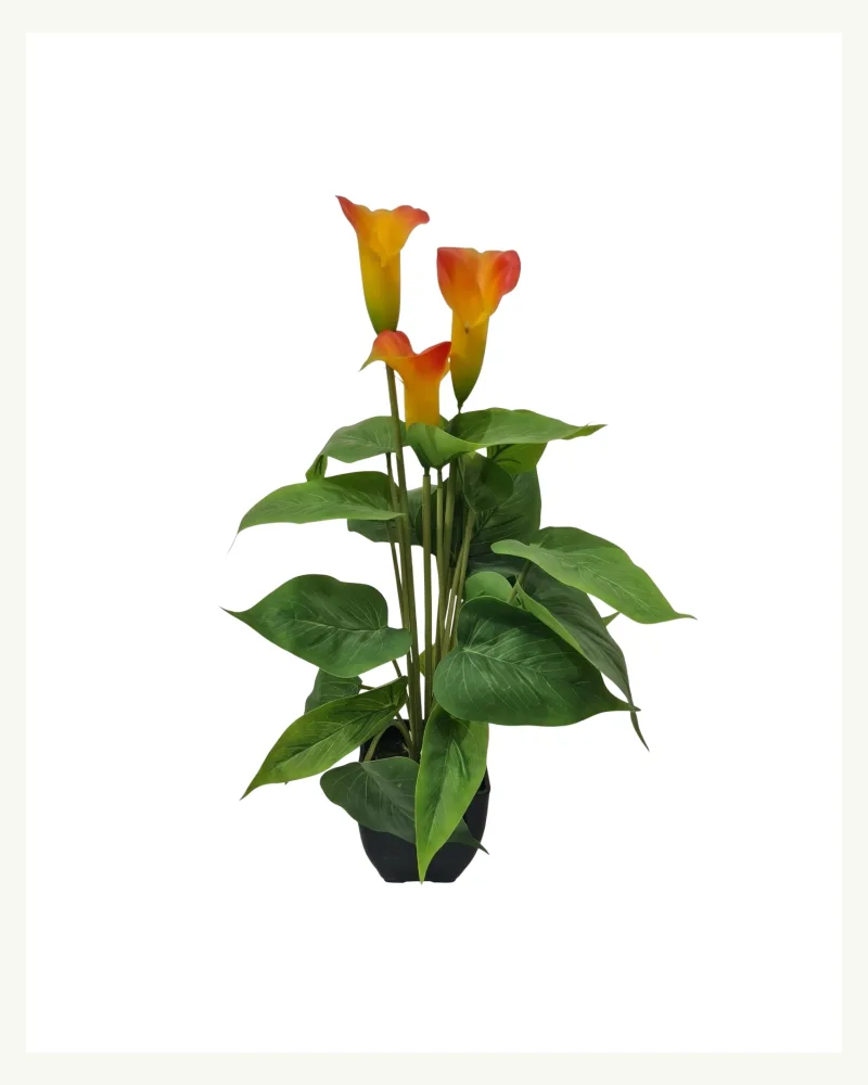 Artificial Calla Orange Plant #50366